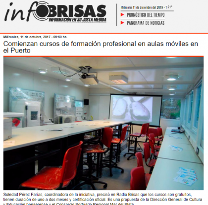 🚌  - Inicia actividades las AULAS MOVILES en Mar del Plata