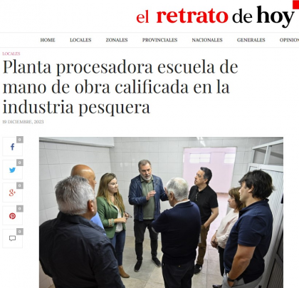 🎣  Inicia la primera Planta Procesadora Escuela en la ciudad de Mar del Plata